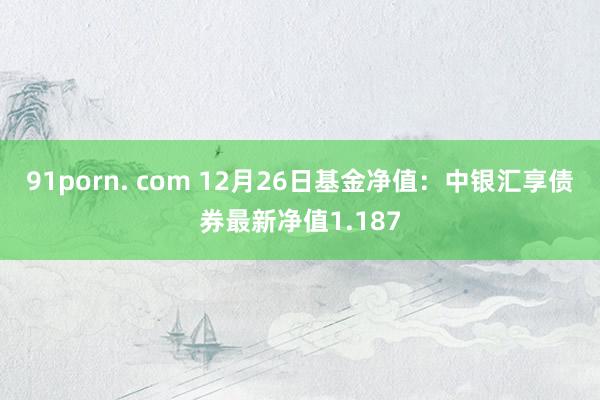 91porn. com 12月26日基金净值：中银汇享债券最新净值1.187