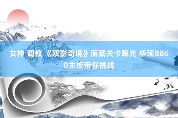 女神 调教 《双影奇境》荫藏关卡曝光 华硕B860主板带你挑战